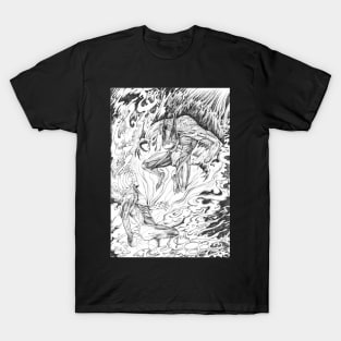 Horn guy VS Tyranodude T-Shirt